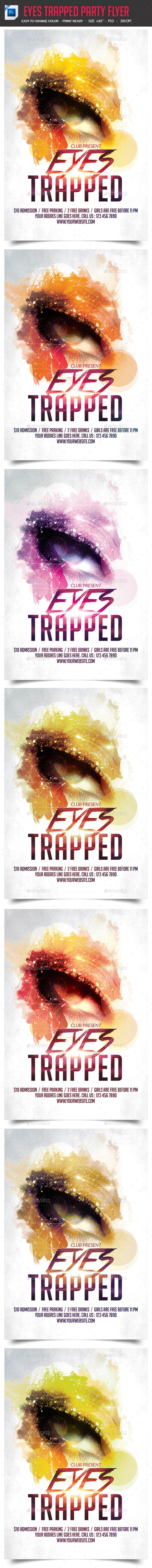 Eyes Trapped Party Night Flyer (Clubs & Parties)