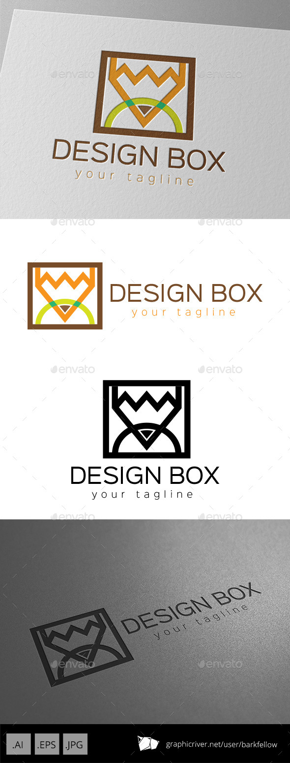 Pencil Square Design Template (Abstract)