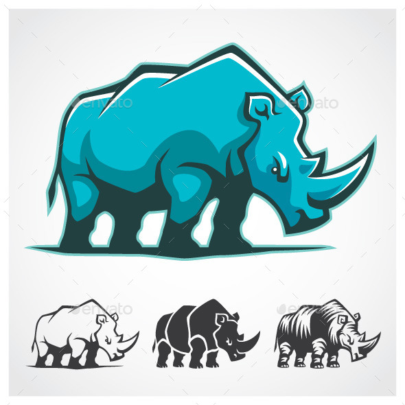 GraphicRiver Rhinoceros Symbol 9360663 GraphicRiver Rhinoceros Symbol 9360663