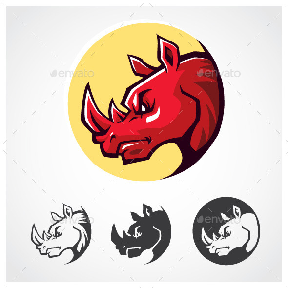 GraphicRiver Rhinoceros Head Symbol 9360673 GraphicRiver Rhinoceros Head Symbol 9360673