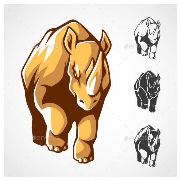 GraphicRiver Rhinoceros Symbol 9360686 GraphicRiver Rhinoceros Symbol 9360686