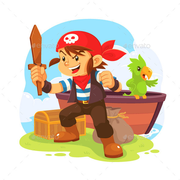 GraphicRiver Pirate Boy 9360697 GraphicRiver Pirate Boy 9360697