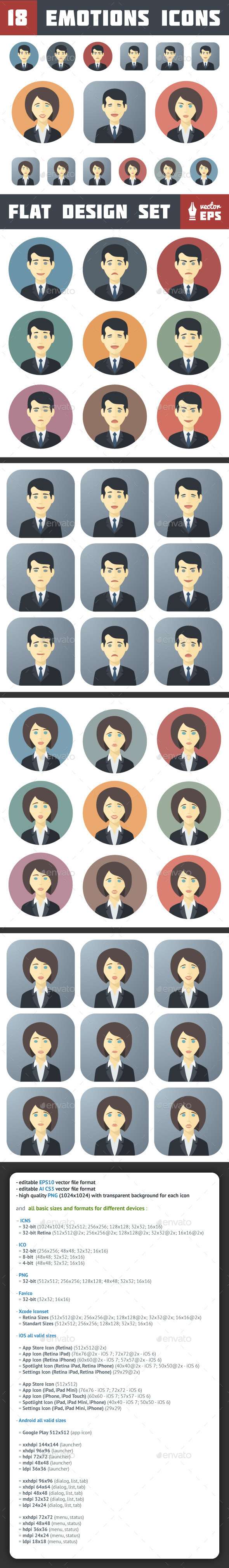 Emotions Icons Set Emotions Icons Set