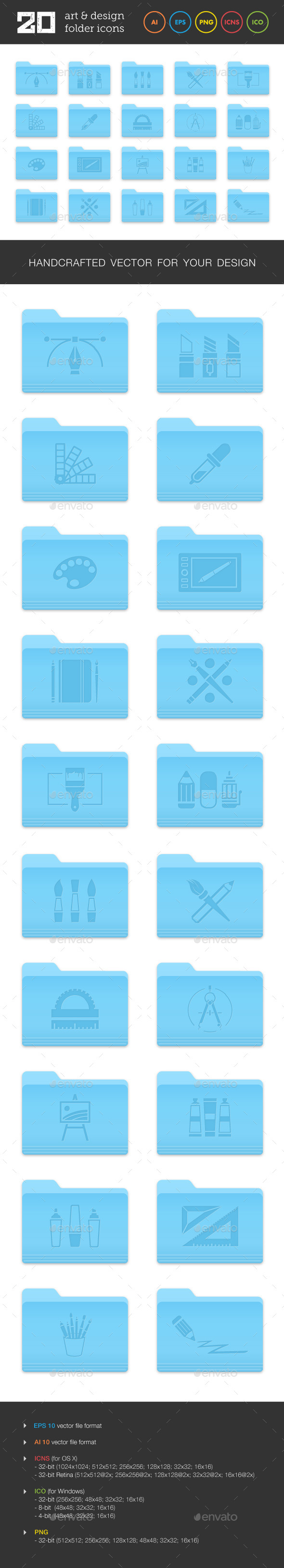 Art and Design Folder Icons Set 1 Art and Design Folder Icons Set 1