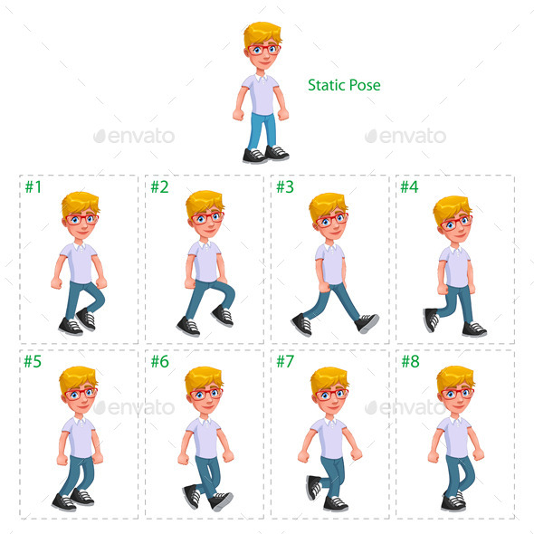 8 Bit Sprite Animation Walking » Tinkytyler.org - Stock Photos & Graphics