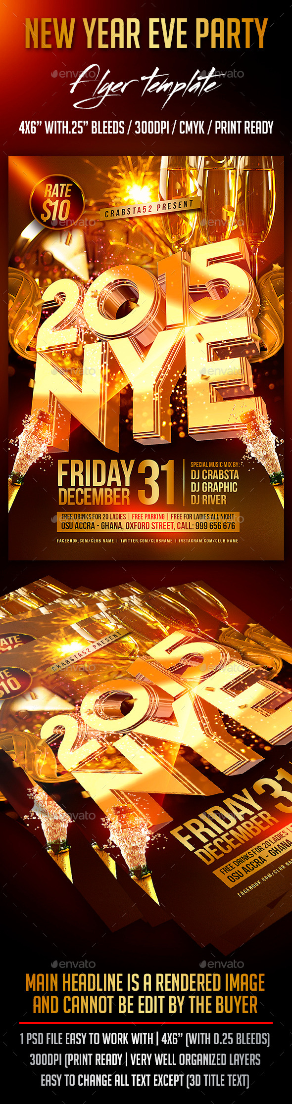 GraphicRiver NYE Party Flyer Template 9364095 GraphicRiver NYE Party Flyer Template 9364095