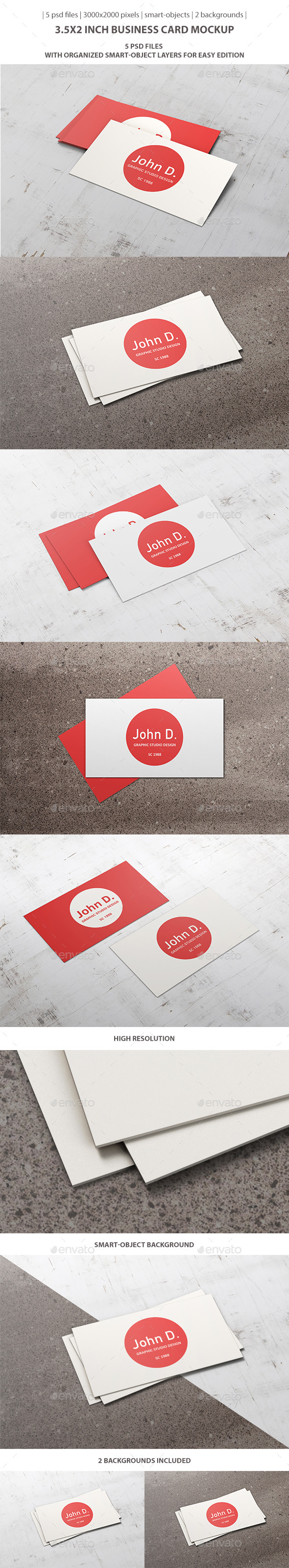 GraphicRiver 3.5x2 inch Business Card Mockup 9364584 GraphicRiver 3.5x2 inch Business Card Mockup 9364584