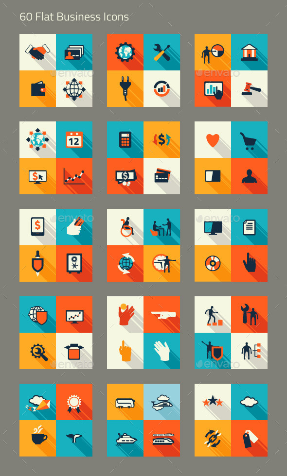 Business Icon Set. Finance, Marketing, E-commerce (Icons)