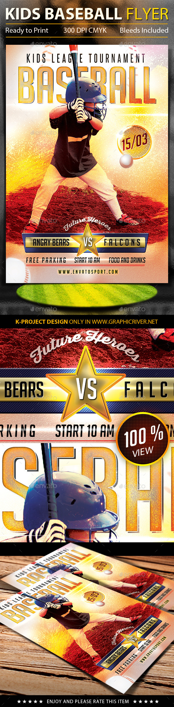 GraphicRiver Kids Baseball Flyer 9365401 GraphicRiver Kids Baseball Flyer 9365401