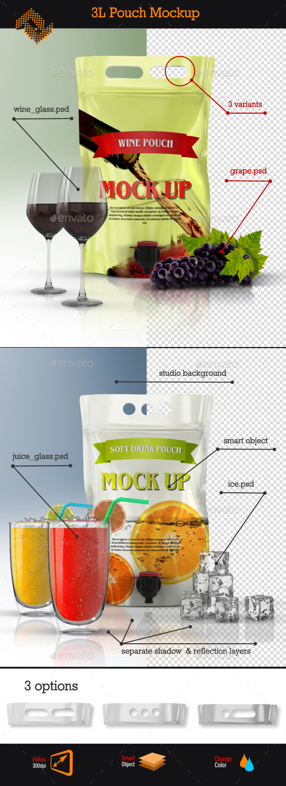 GraphicRiver Stand Up Wine Pouch Bag Mockup 9365571 GraphicRiver Stand Up Wine Pouch Bag Mockup 9365571