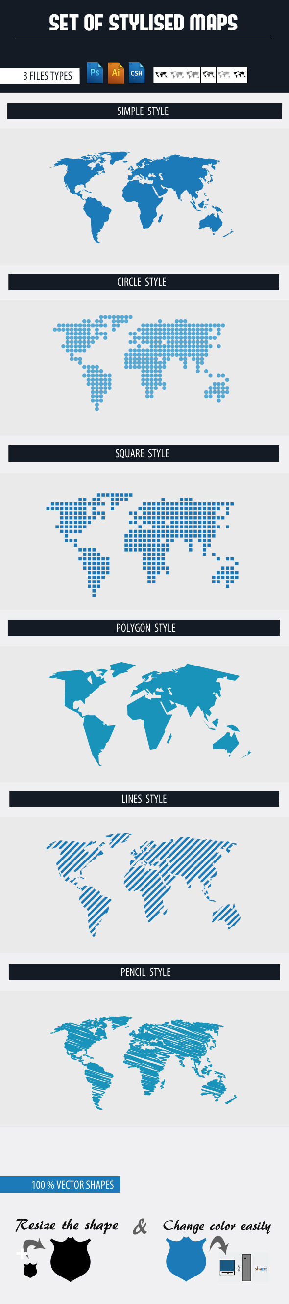 GraphicRiver Set Of Maps Shapes 9365909 GraphicRiver Set Of Maps Shapes 9365909