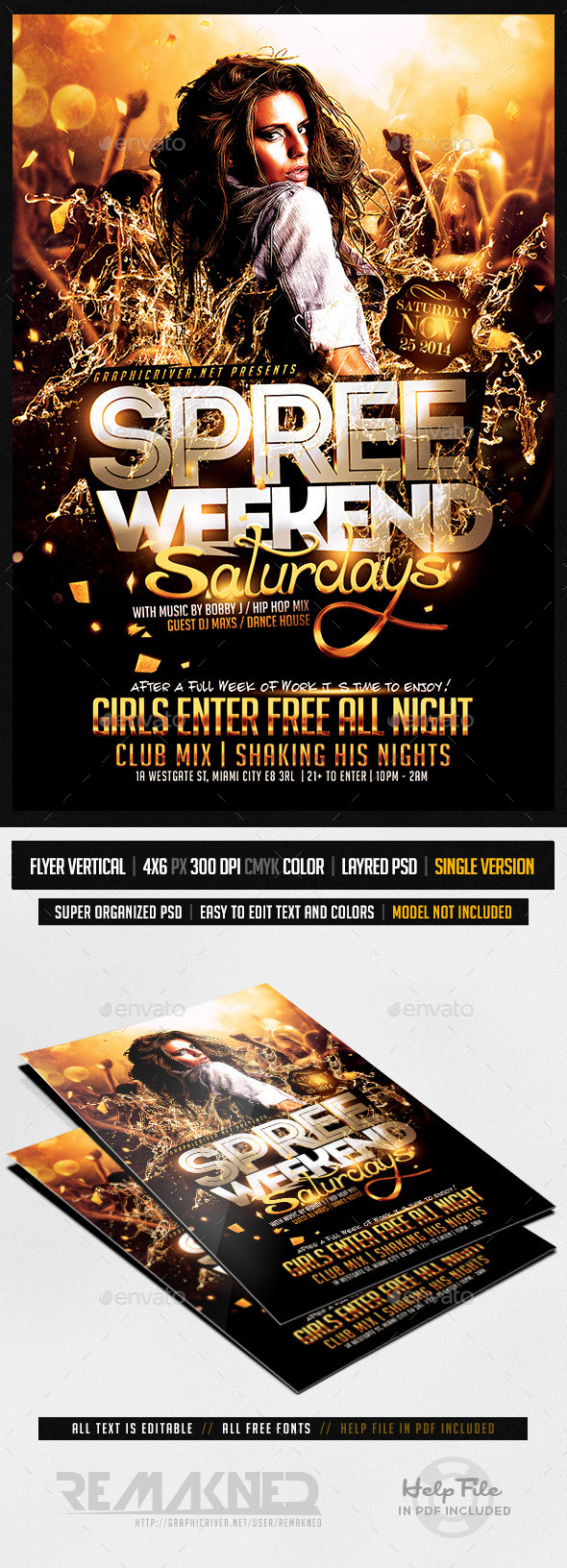 GraphicRiver Spree Weekend Flyer Template PSD 9366050 GraphicRiver Spree Weekend Flyer Template PSD 9366050