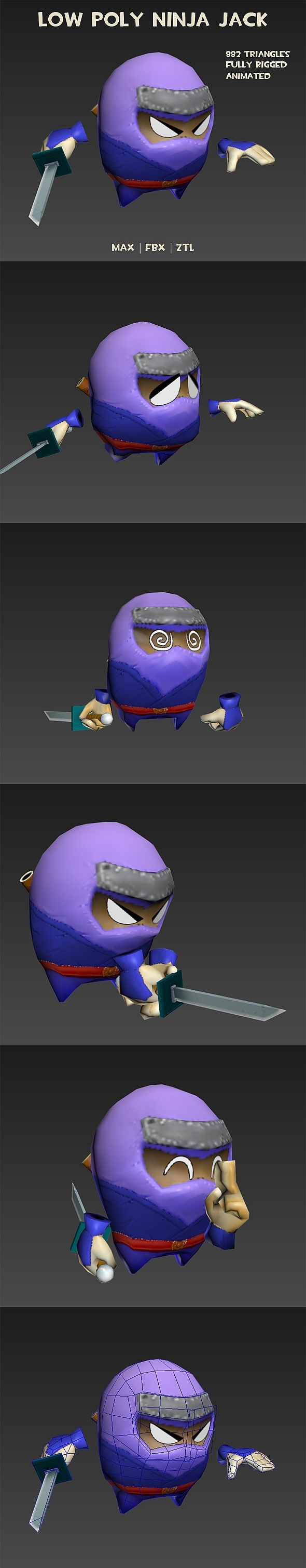 3DOcean Low poly ninja Jack animated 9369818 3DOcean Low poly ninja Jack animated 9369818