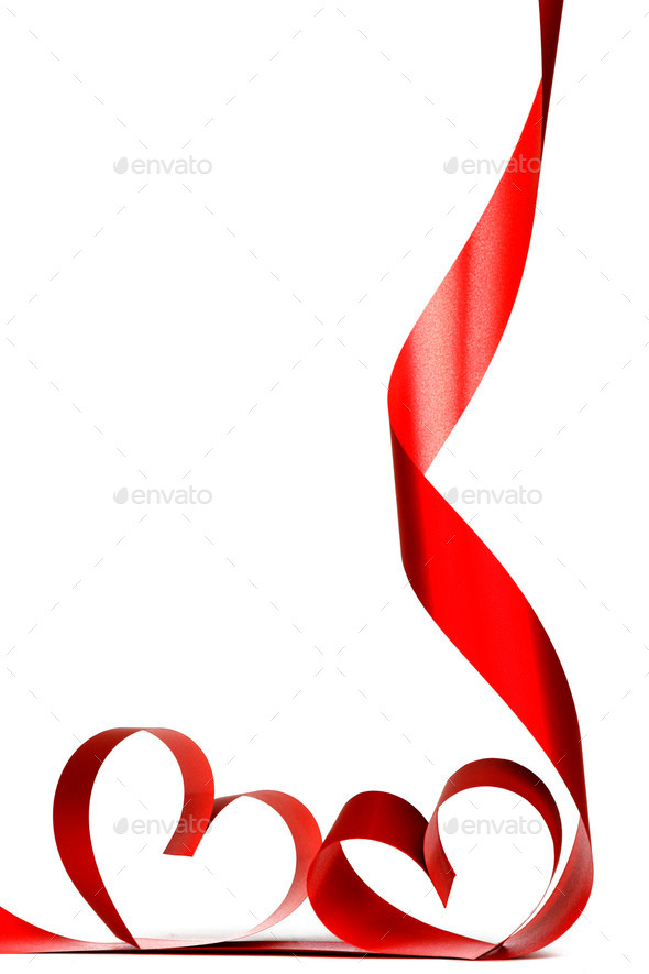 Red heart ribbon bow (Misc) Photo Download