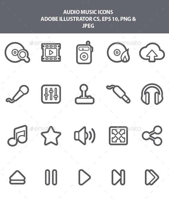 Audio Music Icons Audio Music Icons