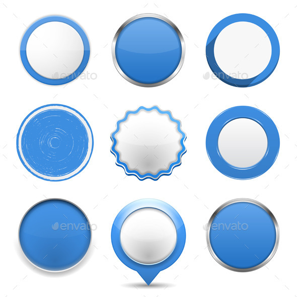 GraphicRiver Blue Round Buttons 9372473 GraphicRiver Blue Round Buttons 9372473