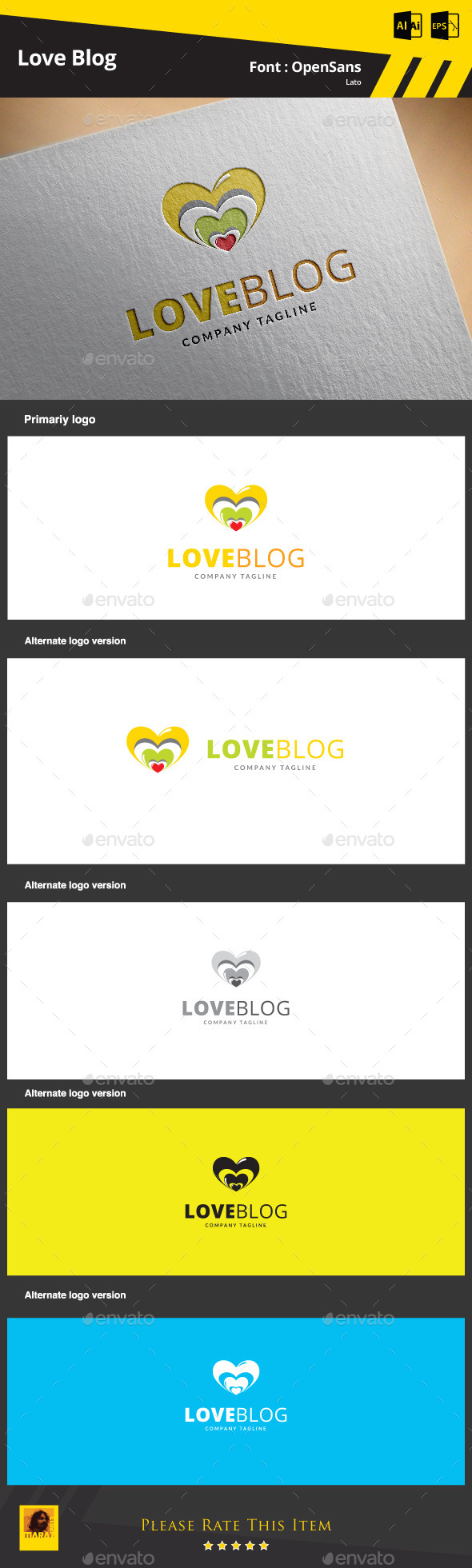 GraphicRiver Love Blog Logo Template 9374610 GraphicRiver Love Blog Logo Template 9374610