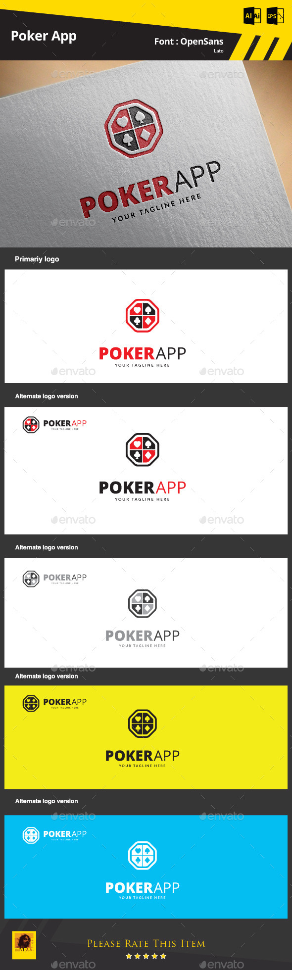 Poker App Logo Template