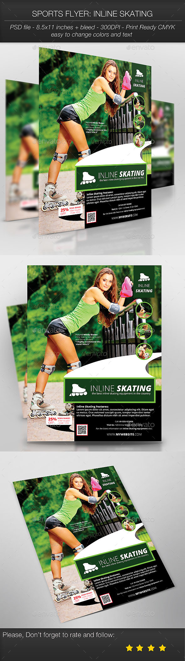 GraphicRiver Sports Flyer Inline Skating 9375426 GraphicRiver Sports Flyer Inline Skating 9375426