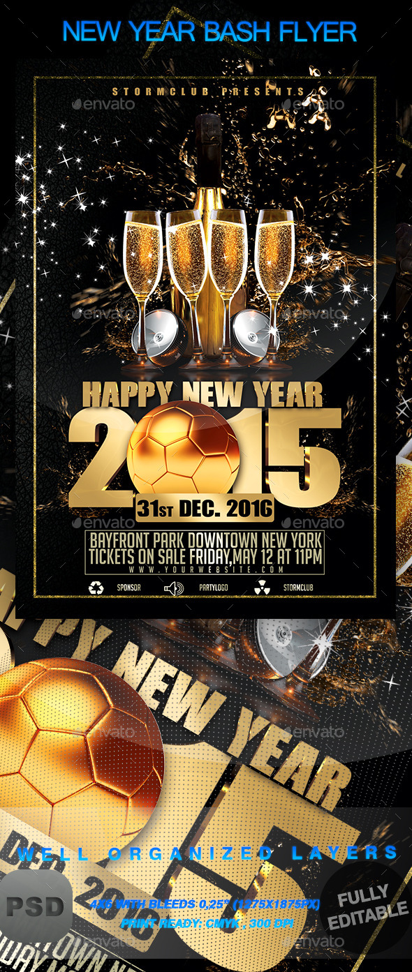 GraphicRiver New Year Bash Flyer 9376101 GraphicRiver New Year Bash Flyer 9376101