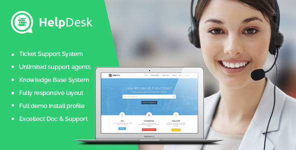 HelpDesk - Ticket Support & Knowledge Drupal Theme