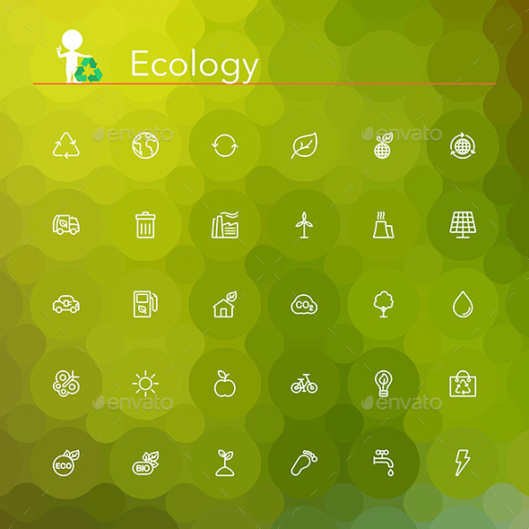 GraphicRiver Ecology Line Icons 9378552 GraphicRiver Ecology Line Icons 9378552