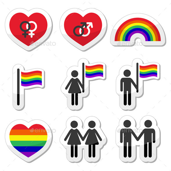 GraphicRiver Gay and Lesbian Couples Rainbow Vector Icons 9379932 GraphicRiver Gay and Lesbian Couples Rainbow Vector Icons 9379932