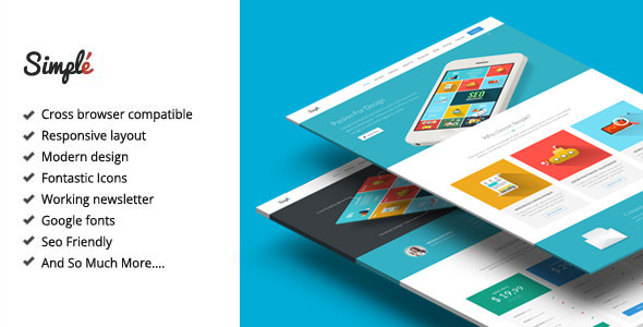 Simple Responsive Landing Page Template Simple Responsive Landing Page Template