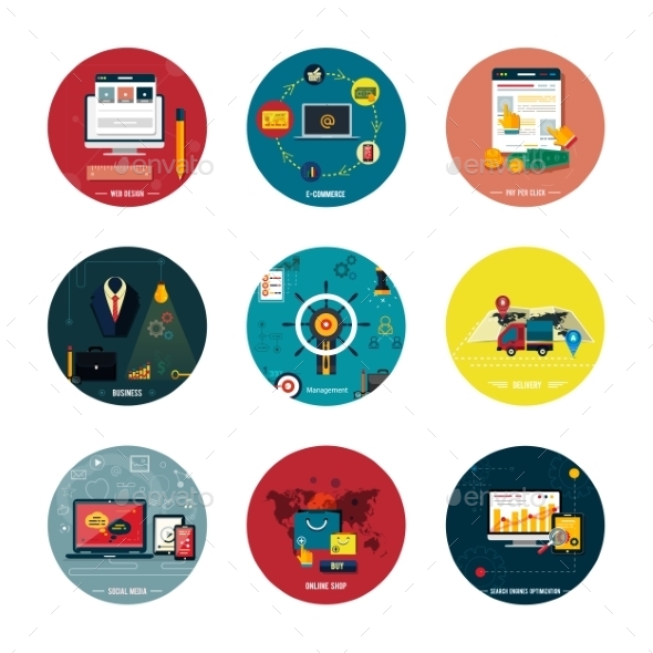 Icons for Web Design, Seo and Social Media (Technology)