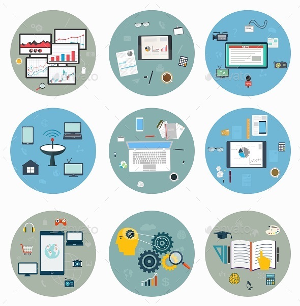GraphicRiver Flat Icons for Web and Mobile 9381974 GraphicRiver Flat Icons for Web and Mobile 9381974