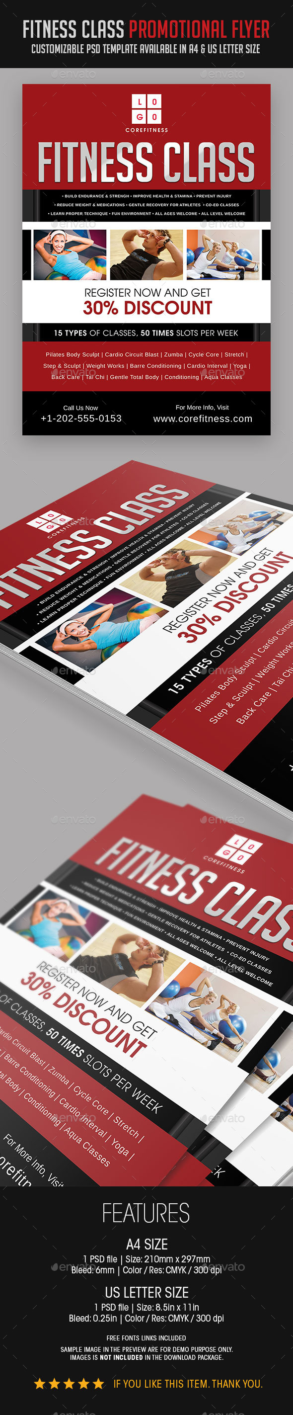 GraphicRiver Fitness Class Promotional Flyer 9344258 GraphicRiver Fitness Class Promotional Flyer 9344258