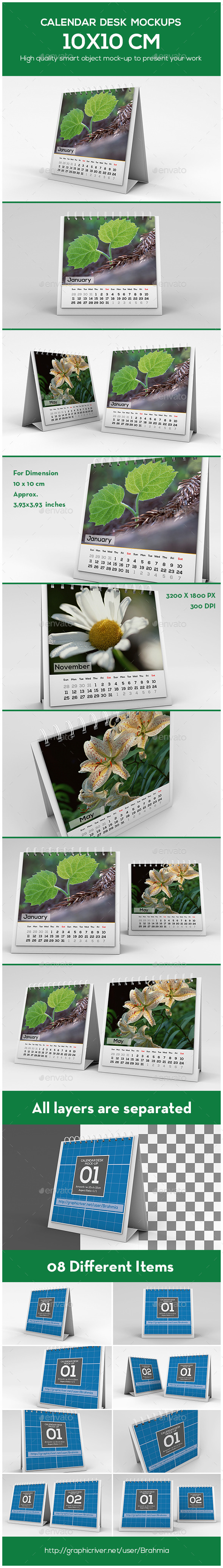 Calendar Desk Mockup