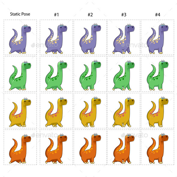 GraphicRiver Animation of Four Dinosaurs Walking 9383553 GraphicRiver Animation of Four Dinosaurs Walking 9383553