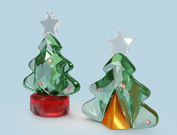 3d Crystal Christmas Tree - 3DOcean Item for Sale