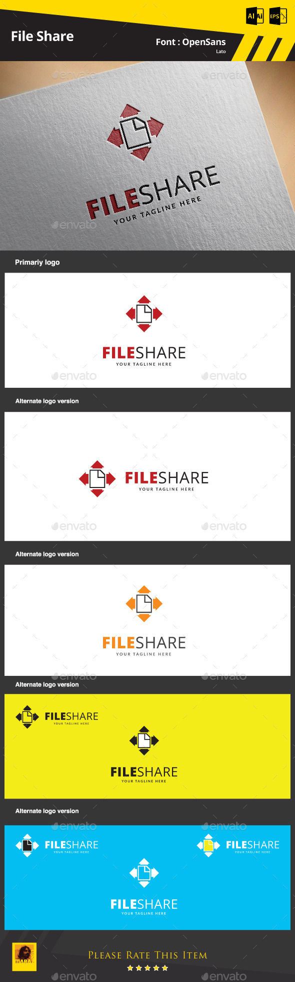 File Share Logo Template