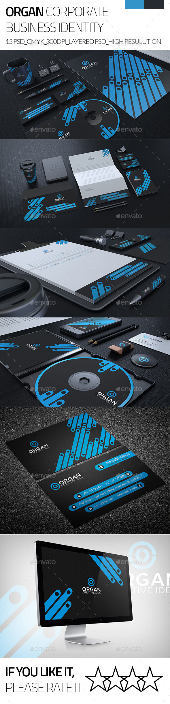 GraphicRiver Organ Corporate Business Stationary Identity 9384517 GraphicRiver Organ Corporate Business Stationary Identity 9384517
