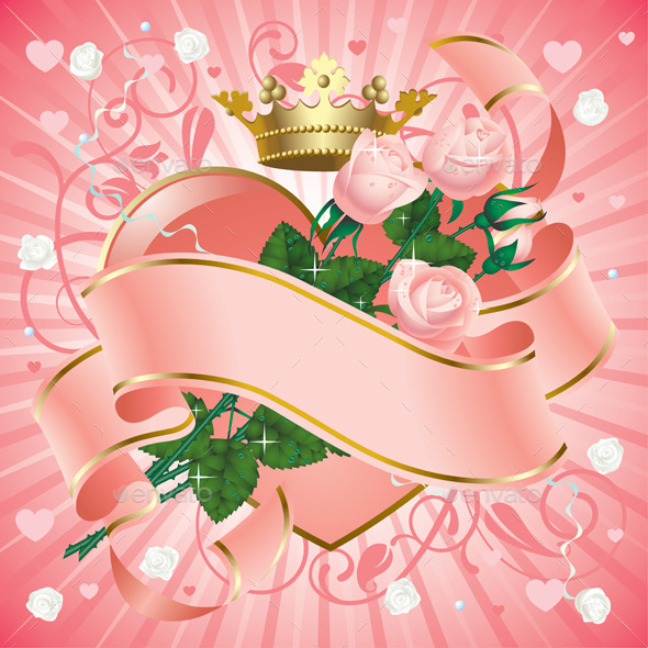 GraphicRiver Banner with Roses 9384546 GraphicRiver Banner with Roses 9384546