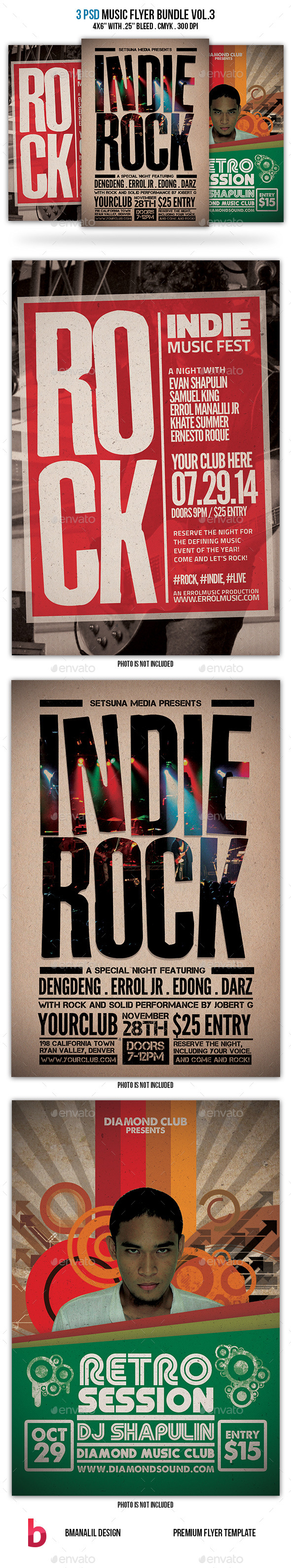GraphicRiver Music Flyer Bundle Vol.3 9385447 GraphicRiver Music Flyer Bundle Vol.3 9385447