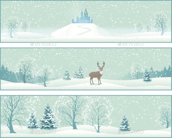 GraphicRiver Winter Landscape Banners 9385499 GraphicRiver Winter Landscape Banners 9385499