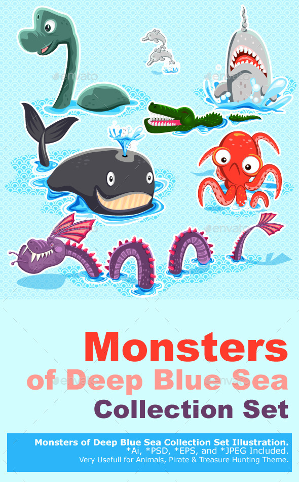Monsters of the Deep Blue Sea Collection Set Monsters of the Deep Blue Sea Collection Set