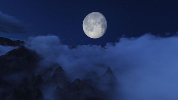 Fly Over Mountains During Moon 2 Fly Over Mountains During Moon 2