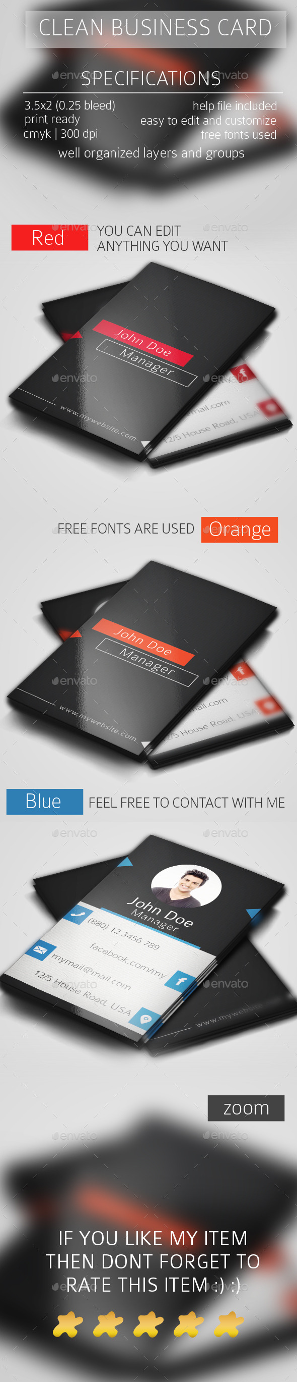 GraphicRiver Clean Business Card 9387842 GraphicRiver Clean Business Card 9387842