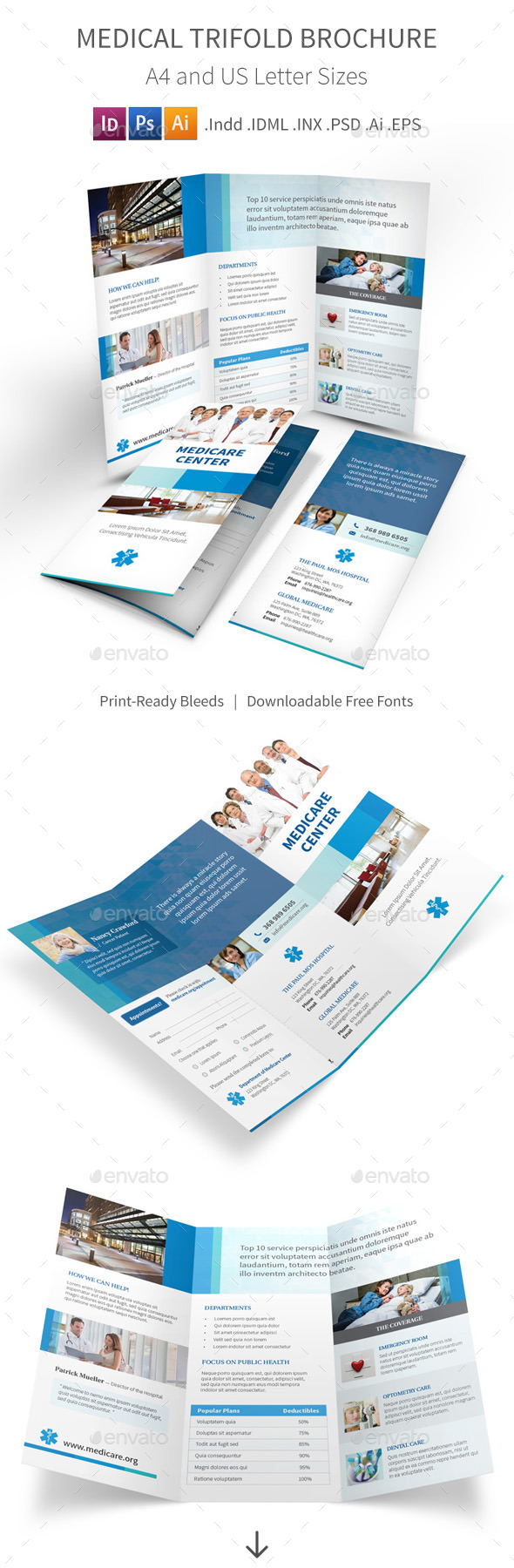 GraphicRiver Medical Trifold Brochure 9400813 GraphicRiver Medical Trifold Brochure 9400813