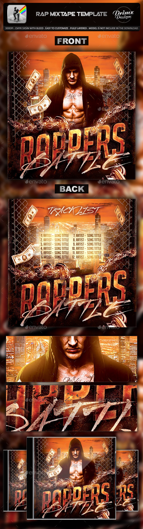 GraphicRiver Rap Mixtape Template 9401145 GraphicRiver Rap Mixtape Template 9401145