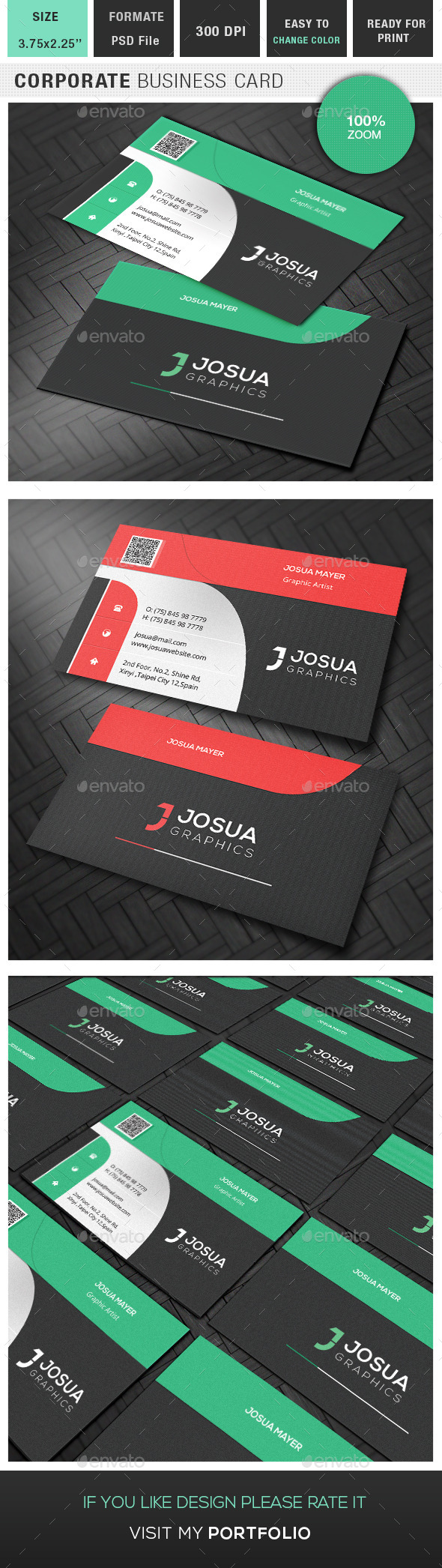 GraphicRiver Corporate Business Card 9402708 GraphicRiver Corporate Business Card 9402708