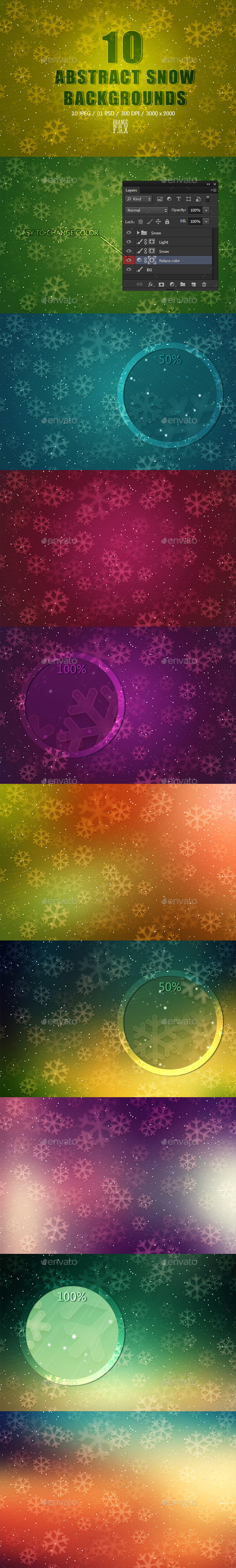 10 Abstract Christmas Backgrounds