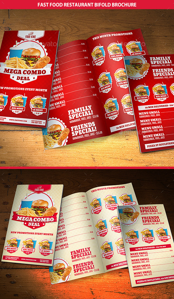 GraphicRiver Restaurant Fast Food Menu Bifold Brochure 9404617 GraphicRiver Restaurant Fast Food Menu Bifold Brochure 9404617