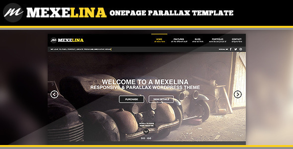 Mexelina Onepage Creative Portfolio Template