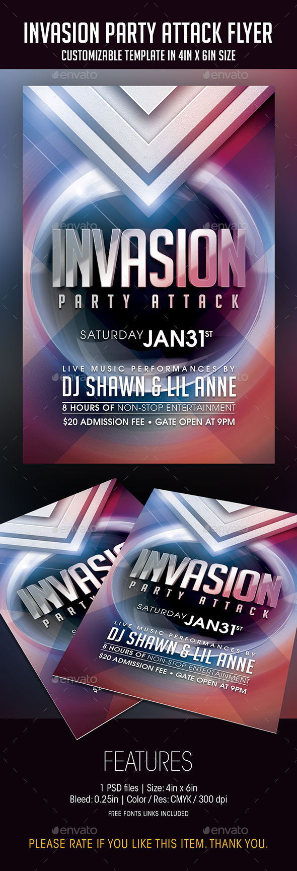 GraphicRiver Invasion Party Attack Flyer 9405392 GraphicRiver Invasion Party Attack Flyer 9405392