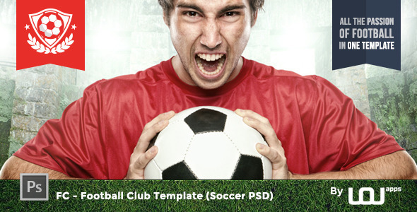 FC - Football Club Template (Soccer PSD)